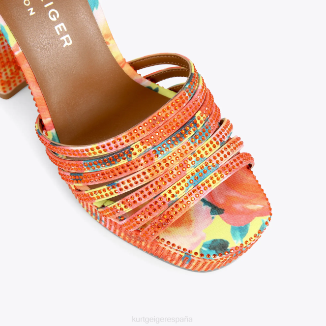 Kurt Geiger mujer plataforma london pierra anudada al tobillo 2LPR288 | calzados naranja